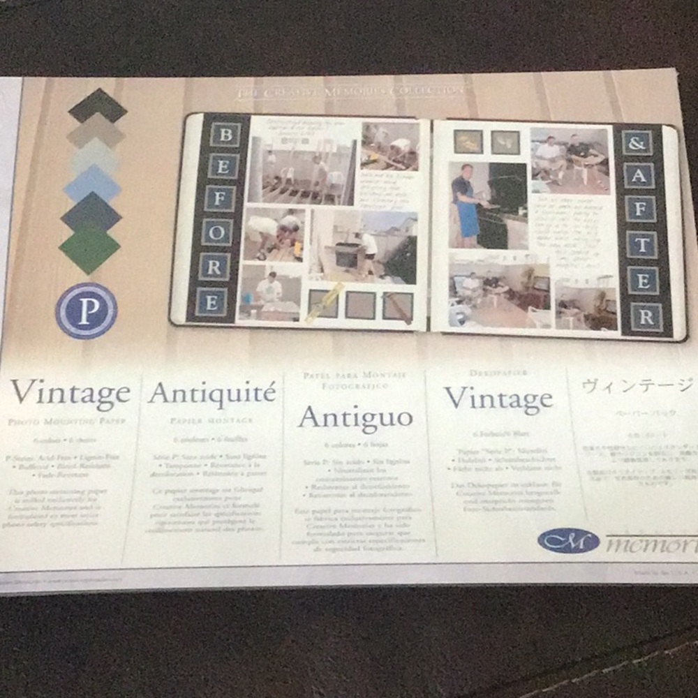 Creative Memories Photo Mounting Paper, Vintage